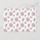 Paarse en blauwe wilde bloem Hartelijk dank Informatiekaartje (Achterkant)