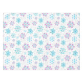 Paarse en blauwe wintersneeuwvlokken tafelkleed (Voorkant (Horizontaal))