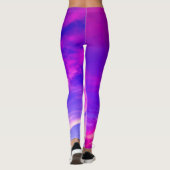 Paarse en blauwe wolken leggings (Achterkant)