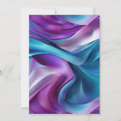 Paarse en Blauwe Zeemeermin Silk Lijst Verjaardag Kaart (Achterkant)