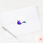 Paarse en blauwe zeemeermin staart Sticker (Envelop)