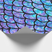 Paarse en blauwe zeemeerminnen cadeaupapier (Hoek)