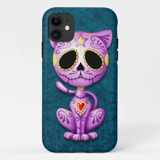 Paarse en Blauwe Zombie Suiker Kitten Case-Mate iPhone Case (Achterkant)