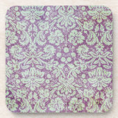 Paarse en Blauwgroen  achtergrond Drankjes Onderzetter (Voorkant)