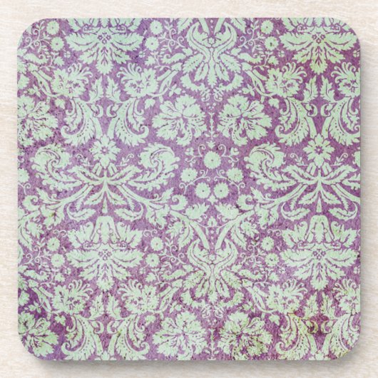 Paarse en Blauwgroen  achtergrond Drankjes Onderzetter (Voorkant)