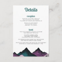 Paarse en Blauwgroen bergen bruiloft