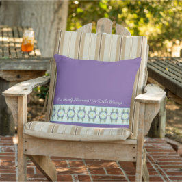 Paarse en Blauwgroen Blauw Buitenkussen