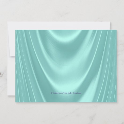 Paarse en Blauwgroen blauwe Baby shower Kaart (Achterkant)