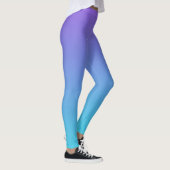 Paarse en Blauwgroen blauwe ombre Leggings (Rechts)