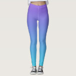 Paarse en Blauwgroen blauwe ombre Leggings<br><div class="desc">Moderne blauwgroen blauwe en paarse leggings.</div>