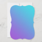 Paarse en Blauwgroen blauwe zwepen in Mitzvah Kaart (Achterkant)