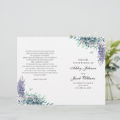 Paarse en blauwgroen bloemen. Weddenprogramma gevo (Staand voorkant)