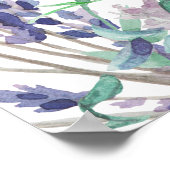 Paarse en blauwgroen bloemen. Welkomstbord voor br Poster (Hoek)