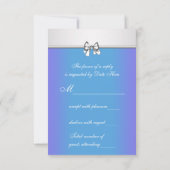 Paarse en Blauwgroen Blue Quinceanera RSVP (Achterkant)