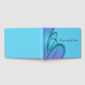Paarse en Blauwgroen Blue Wedding Party Guest Book Gastenboek (Volledig)