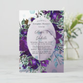 Paarse en Blauwgroen botanische stelletjes Kaart (Staand voorkant)