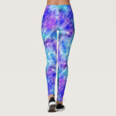Paarse en Blauwgroen Crystal-Leggings -  Leggings (Achterkant)