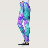 Paarse en Blauwgroen Crystal-Leggings -  Leggings (Links)