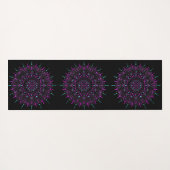 Paarse en Blauwgroen Dot Mandala Yoga Mat (Achterkant (horizontaal))