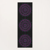 Paarse en Blauwgroen Dot Mandala Yoga Mat (Achterkant)