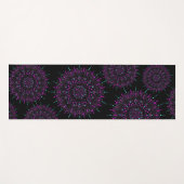 Paarse en Blauwgroen Dot Mandala Yoga Mat (Voorkant (horizontaal))