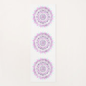 Paarse en Blauwgroen Dot Mandala Yoga Mat (Voorkant)