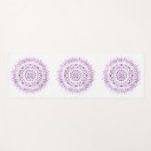 Paarse en Blauwgroen Dot Mandala Yoga Mat (Voorkant (horizontaal))