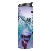 Paarse en Blauwgroen dromen van Catcher Boho Chic  Thermosbeker (Gedraaid links)