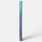 Paarse en Blauwgroen Glam Chic Samsung Galaxy Hoesje (Linkerkant)