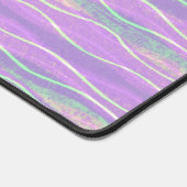 Paarse en Blauwgroen golfstrepen stijl Bureaumat (Hoek)