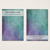 Paarse en Blauwgroen Grunge Earring Holder Display Visitekaartjes (Voorkant /achterkant)