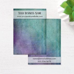 Paarse en Blauwgroen Grunge Earring Holder Display Visitekaartjes