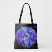 Paarse en blauwgroen hydrangea grootmoeder tote bag (Voorkant)