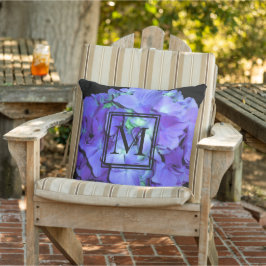 Paarse en blauwgroen hydrangea, paarse blauwe bloe buitenkussen