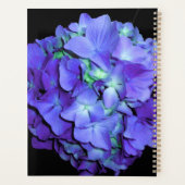 Paarse en blauwgroen hydrangea, paarse blauwe bloe planner (Achterkant)