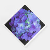Paarse en blauwgroen hydrangea, paarse blauwe bloe servet (Hoek)