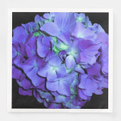 Paarse en blauwgroen hydrangea, paarse blauwe bloe servet (Voorkant)