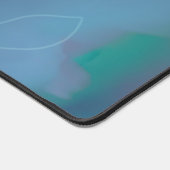 Paarse en Blauwgroen Levendige Waterverf Bladgroen Bureaumat (Hoek)