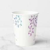 Paarse en Blauwgroen levensboom van Mitzvah Papieren Bekers (Rechts)