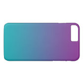 Paarse en Blauwgroen Ombre Case-Mate iPhone Case (Achterkant (Horizontaal))