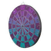 Paarse en Blauwgroen ombre Dartbord (Voorkant Rechts)