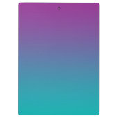 "Paarse en Blauwgroen ombre" Klembord (Achterkant)