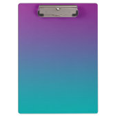 "Paarse en Blauwgroen ombre" Klembord (Voorkant)