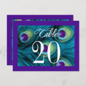 Paarse en Blauwgroen Peacock Fantasy Briefkaart (Voorkant / Achterkant)