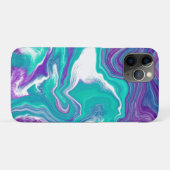 Paarse en Blauwgroen schildkunst Case-Mate iPhone Case (Achterkant (horizontaal))