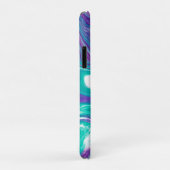 Paarse en Blauwgroen schildkunst Case-Mate iPhone Case (Achterkant/rechts)
