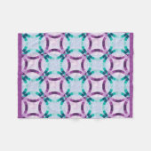 Paarse en Blauwgroen trouwring Quilt Design Fleece Deken (Voorkant (Horizontaal))