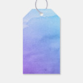 Paarse en Blauwgroen Waterverf Bat Mitzvah Cadeaulabel (Achterkant)