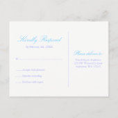 Paarse en Blauwgroen Waterverf Bat Mitzvah RSVP Uitnodiging Briefkaart (Achterkant)