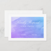 Paarse en Blauwgroen Waterverf RSVP (Voorkant / Achterkant)